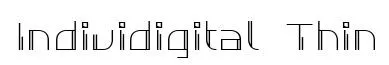 Individigital Thin original font preview