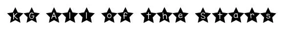 KG All of the Stars original font preview