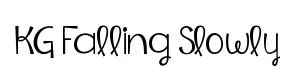KG Falling Slowly original font preview