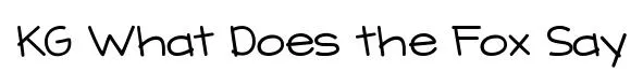 KG What Does the Fox Say original font preview