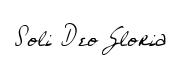 Soli Deo Gloria original font preview