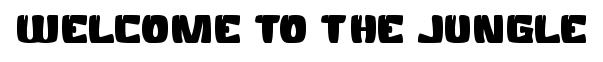 WELCOME TO THE JUNGLE original font preview