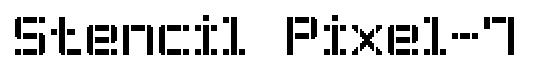 Stencil Pixel-7 original font preview