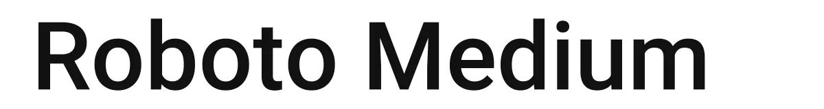 Roboto Medium original font preview