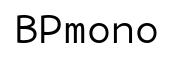 BPmono original font preview