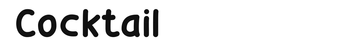 Cocktail font preview
