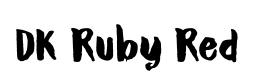 DK Ruby Red original font preview