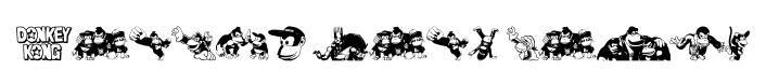 Donkey Kong World original font preview