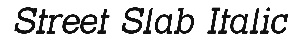 Street Slab Italic original font preview