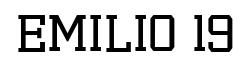 Emilio 19 original font preview