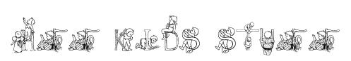HFF Kids Stuff original font preview
