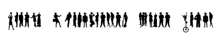 Human Silhouettes Free Eight original font preview