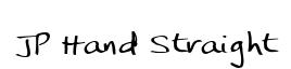 JP Hand Straight original font preview