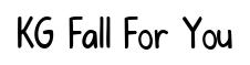 KG Fall For You original font preview