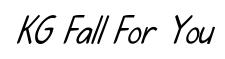KG Fall For You Kgfallforyouitalics preview