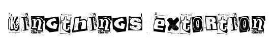 Kingthings Extortion original font preview