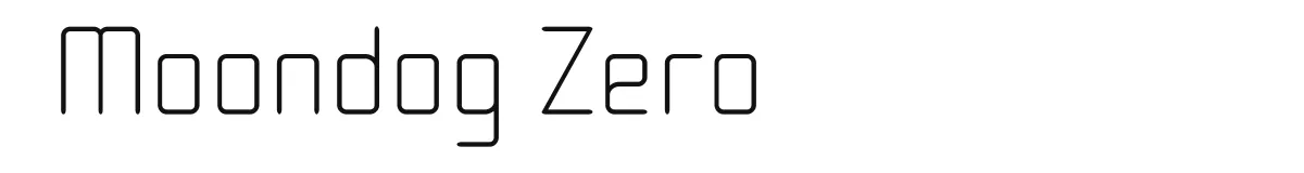 Moondog Zero original font preview