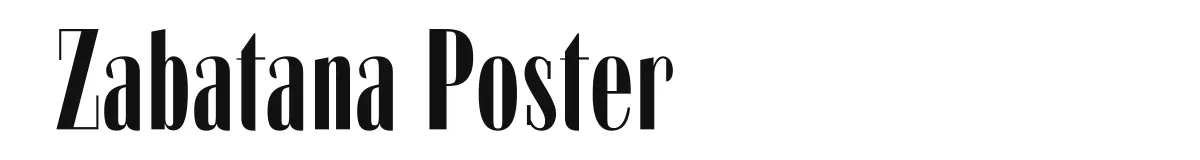 Zabatana Poster original font preview