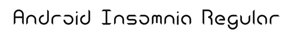 Android Insomnia Regular original font preview