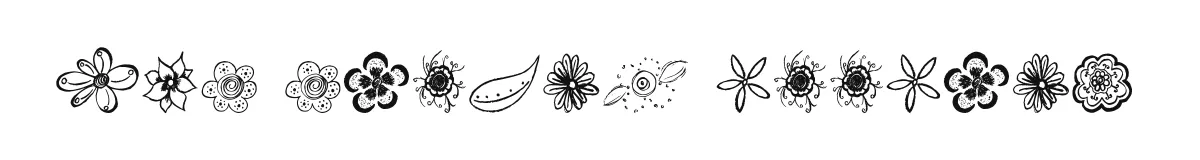 MTF Flower Doodles font preview