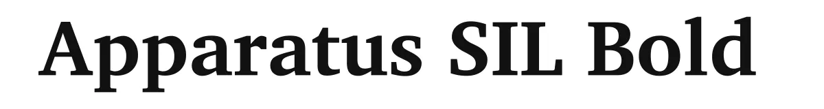 Apparatus SIL Bold original font preview