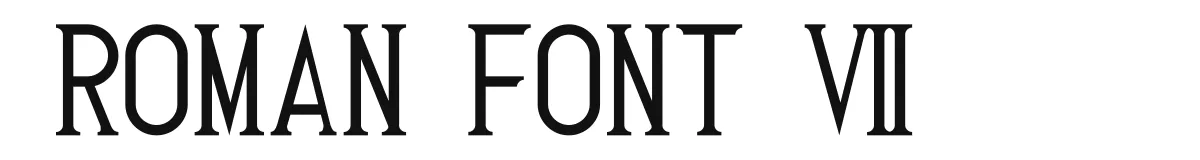 Roman Font 7 font preview