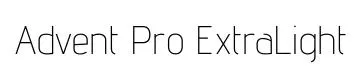 Advent Pro ExtraLight