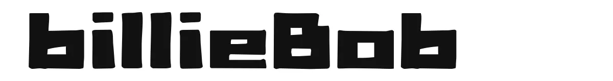 billieBob original font preview