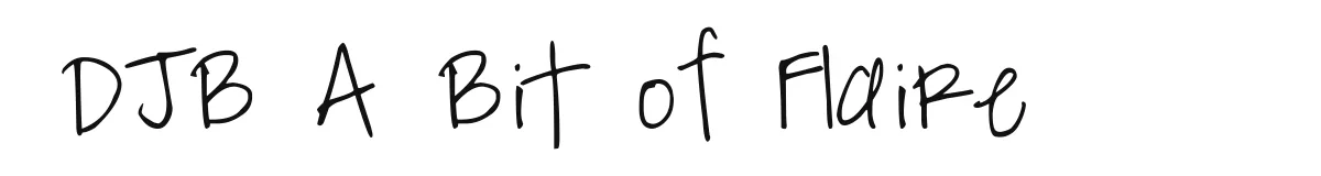 DJB A Bit of Flaire original font preview