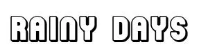 Rainy Days original font preview