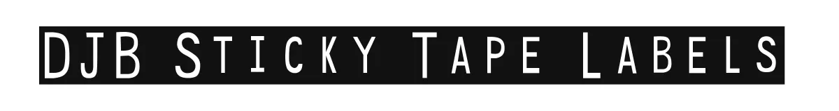 DJB Sticky Tape Labels original font preview