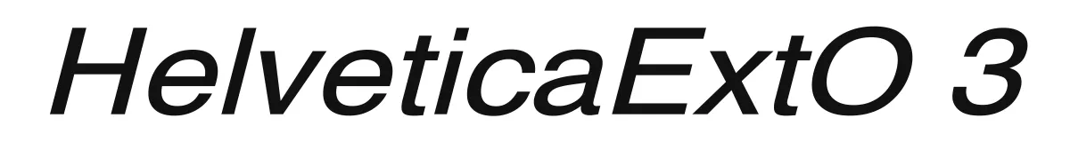 HelveticaExtO 3 font preview