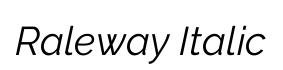 Raleway Italic