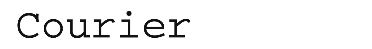 Courier original font preview