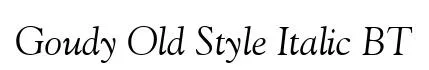 Goudy Old Style Italic BT