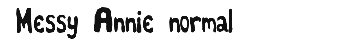 Messy Annie normal original font preview