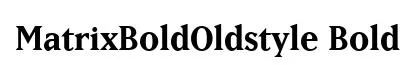 MatrixBoldOldstyle Bold