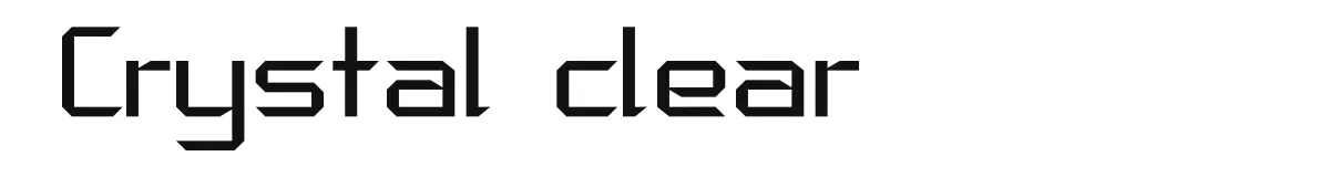Crystal clear original font preview