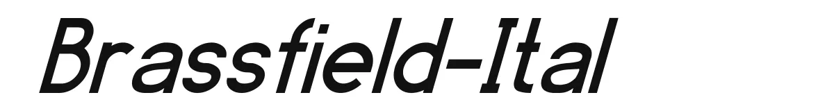 Brassfield-Ital original font preview