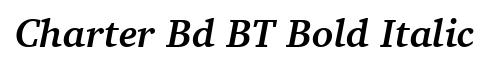 Charter Bd BT Bold Italic