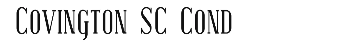 Covington SC Cond original font preview