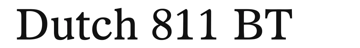 Dutch 811 BT original font preview