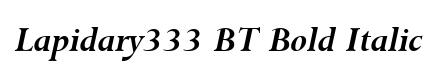 Lapidary333 BT Bold Italic