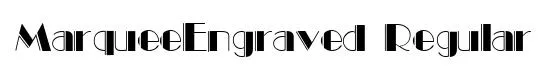 MarqueeEngraved Regular original font preview