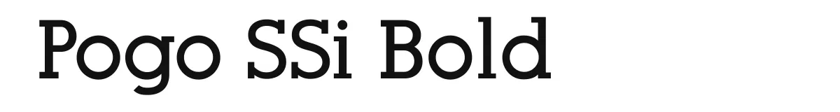Pogo SSi Bold original font preview