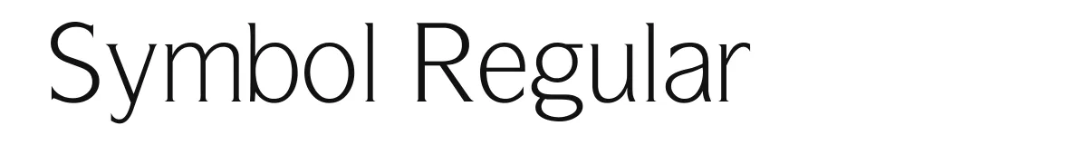 Symbol Regular original font preview