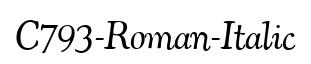 C793-Roman-Italic