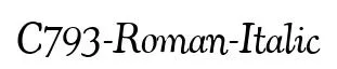 C793-Roman-Italic