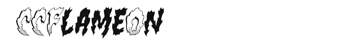 CCFlameOn original font preview