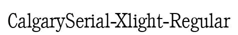 CalgarySerial-Xlight-Regular